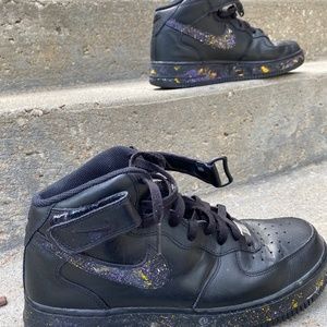High Black custom worn Air Forces